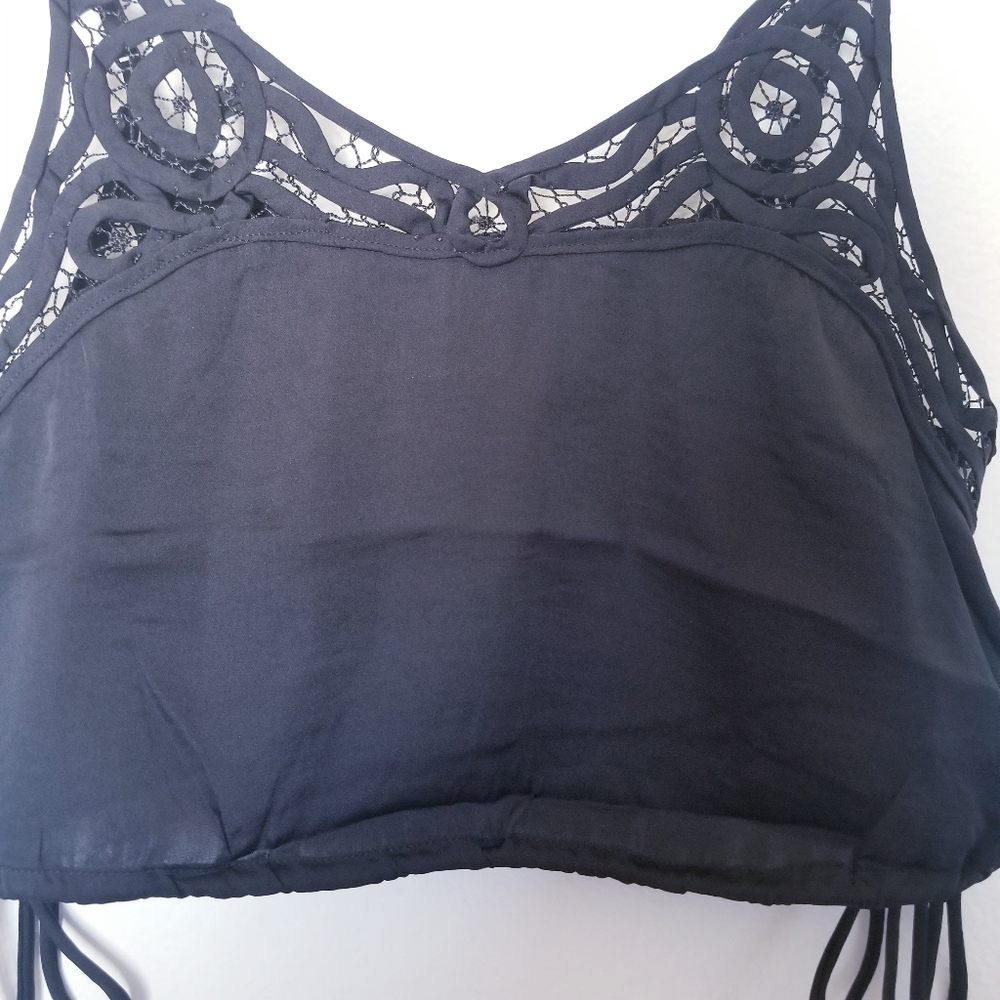 Free People Blouson Brami Black Crop Top - Picture 6 of 12